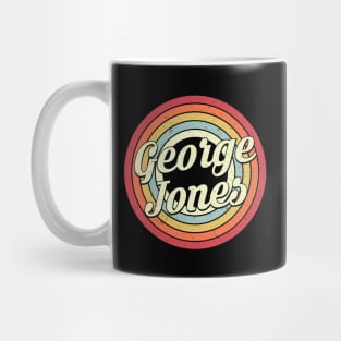 George Proud Name Retro Rainbow Tribute Mug
